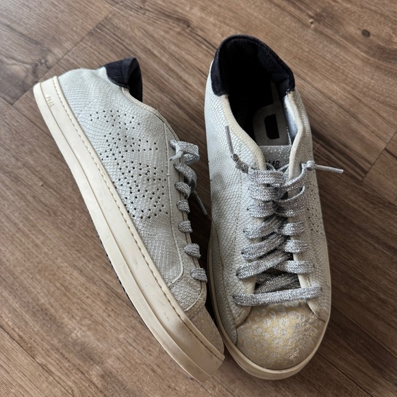 P448 jack leather suede snake print sparkle size 41 - Picture 1 of 13